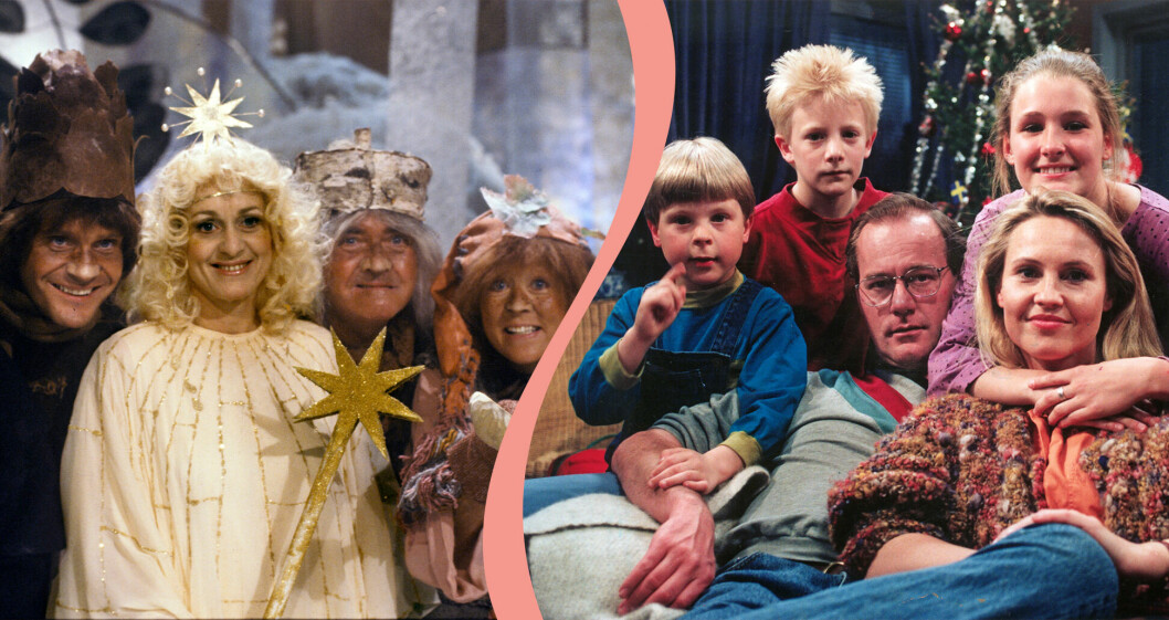 Bilden är ett montage av två bilder. Till vänster en bild från Trolltider, till höger en bild från Sunes Jul.