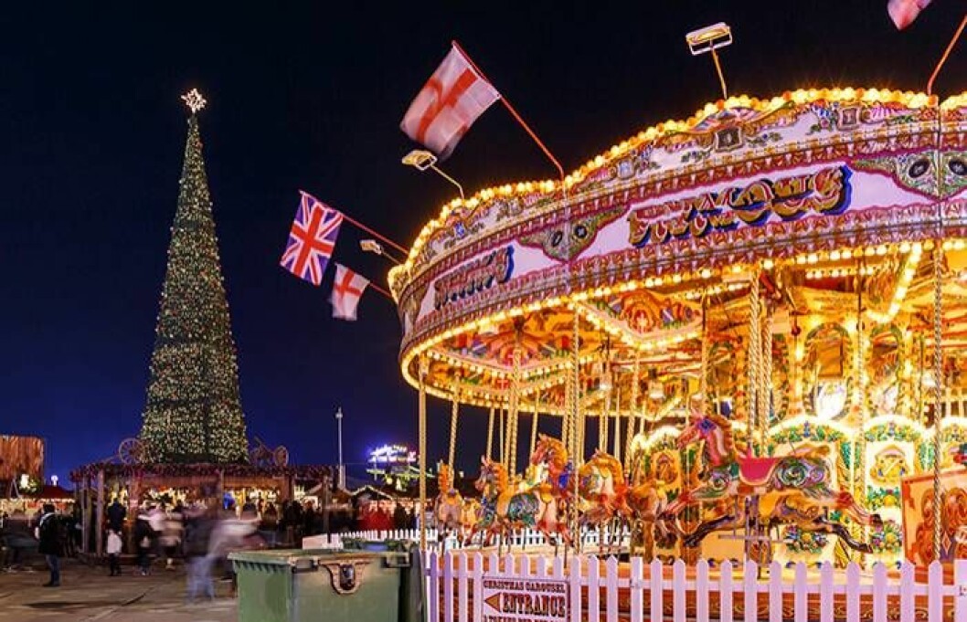 Julmarknad i Hyde Park, London