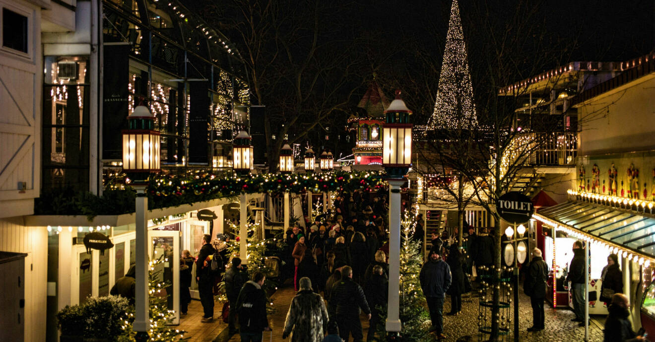 Jul på Tivoli i Köpenhamn