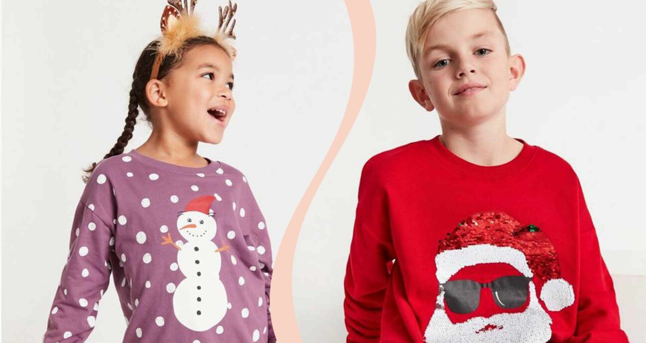Roliga jultröjor för barn.