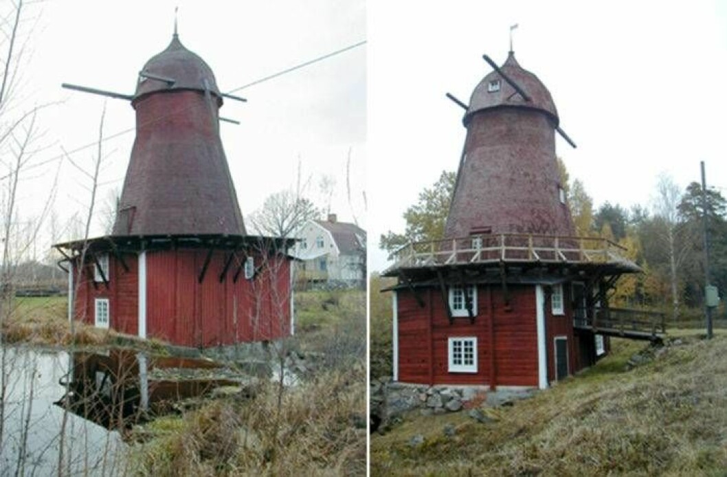 Utsidan av Kånsta kvarn som ligger ungefär två och en halv kilometer öster om byn Sköllersta. Foto: Peter Ström, Länsstyrelsen Utsidan av Kånsta kvarn som ligger ungefär två och en halv kilometer öster om byn Sköllersta.