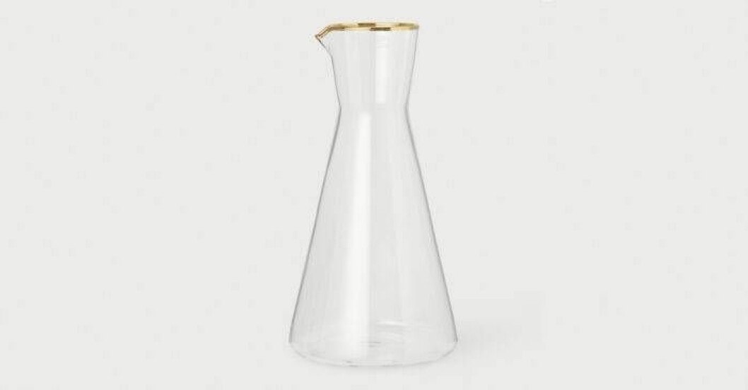 Glaskaraff med guldkant från H&M Home