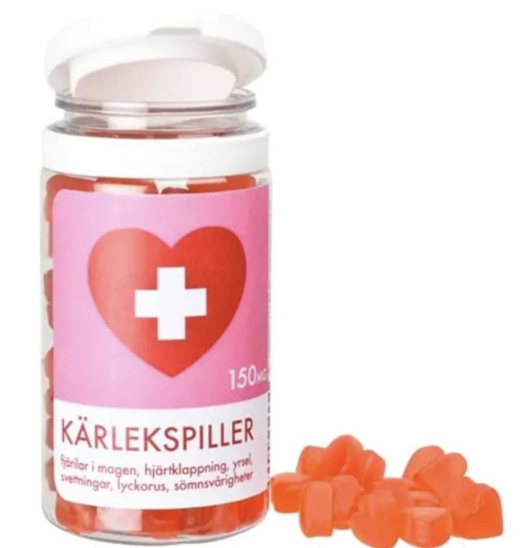 Kärlekspiller i en burk.