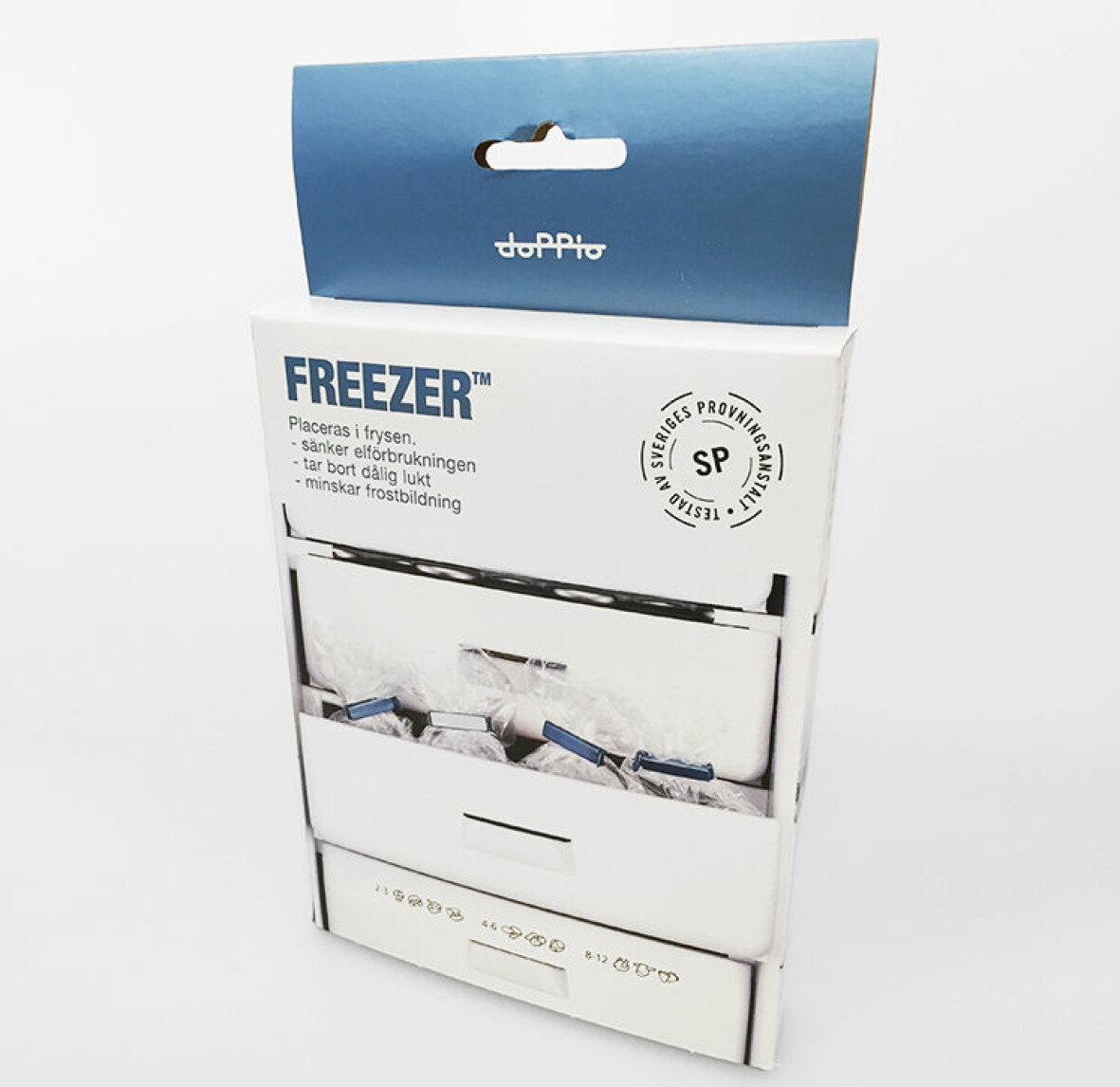 Fryskassett som minskar frost i frysen.
