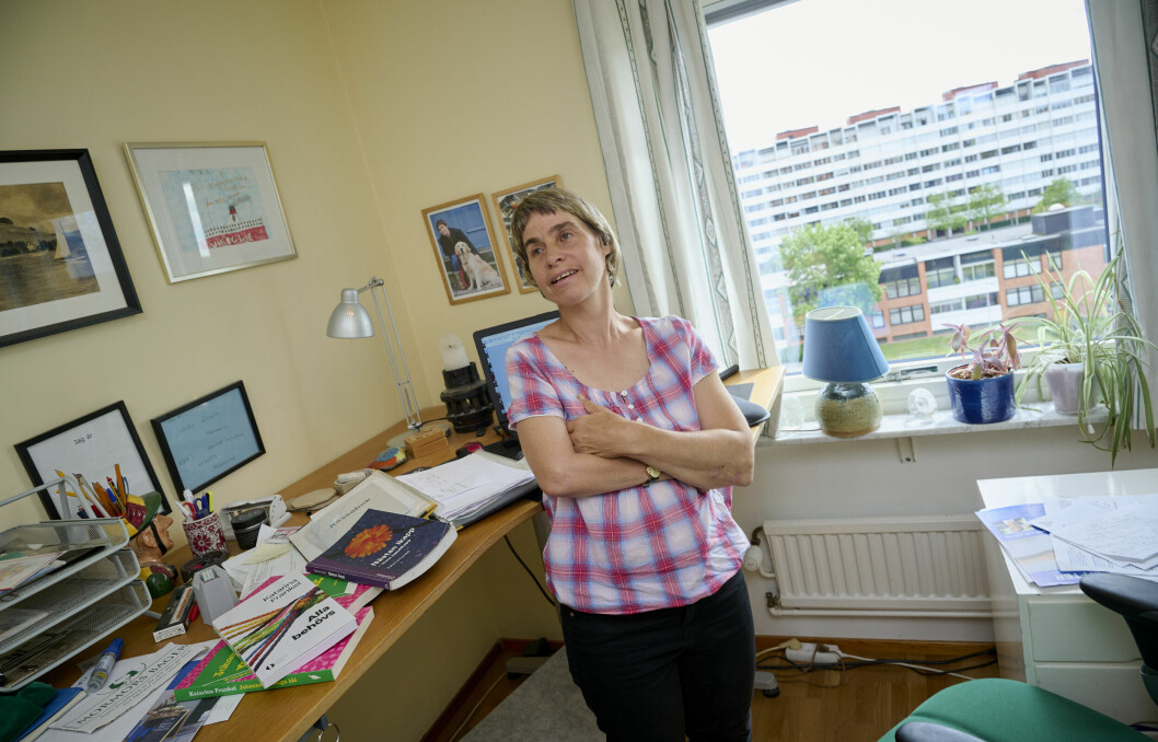 Katarina på sitt kontor