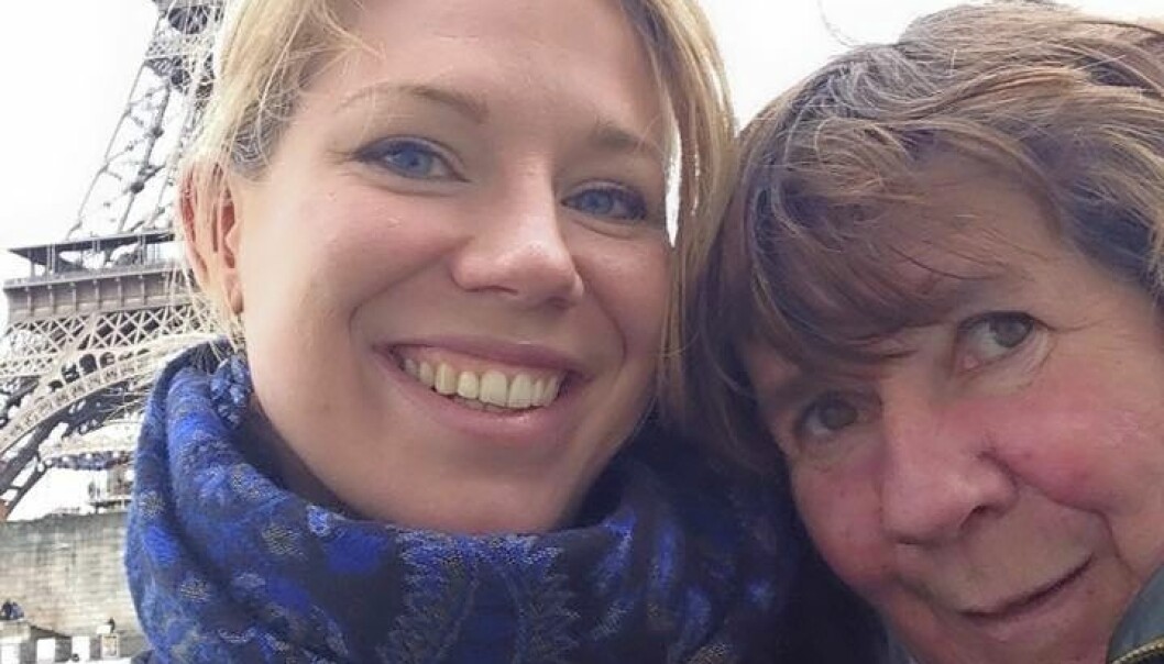 Katarina och hennes mamma Berit Viktorsson som dödades i terrorattacken i Bryssel.