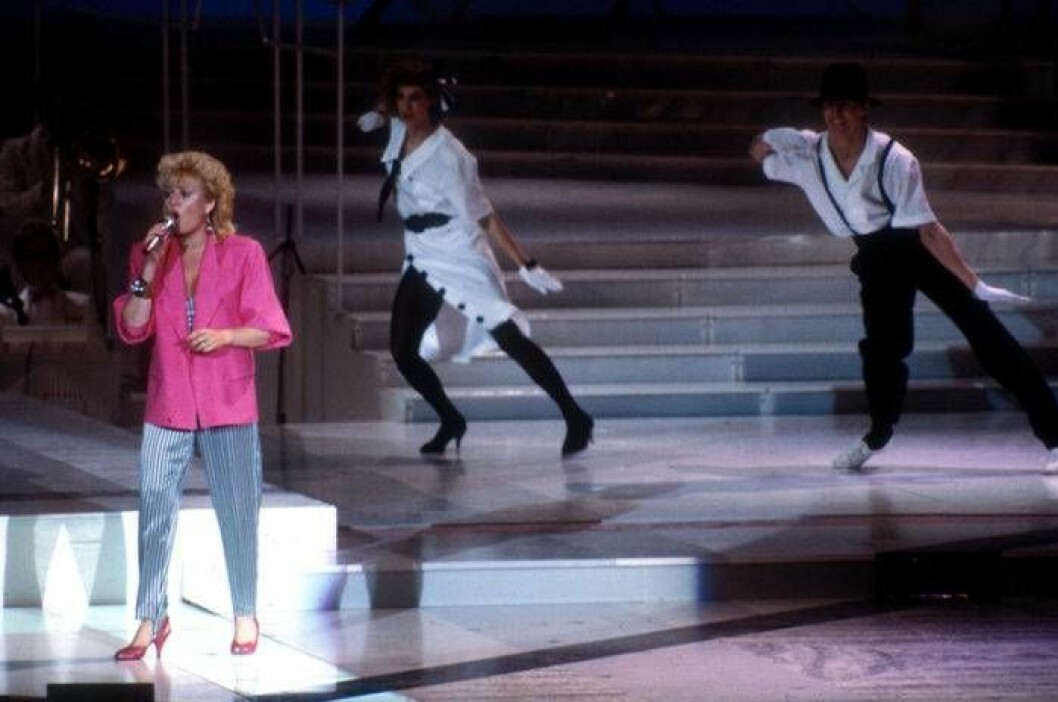 Kikki Danielsson i Melodifestivalen 1985 i Malmö. Bild: Charles Hammarsten / IBL Bildbyrå Kikki Danielsson i Melodifestivalen med Bra Vibrationer.