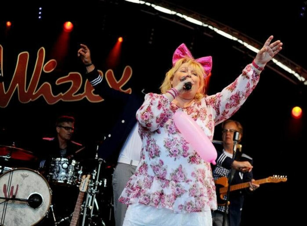 Kikki Danielsson återförenas med Wizex på Pridefestivalen i Stockholm 2012. Bild: Pelle T Nilsson / IBL Bildbyrå Kikki Danielsson i Wizex.