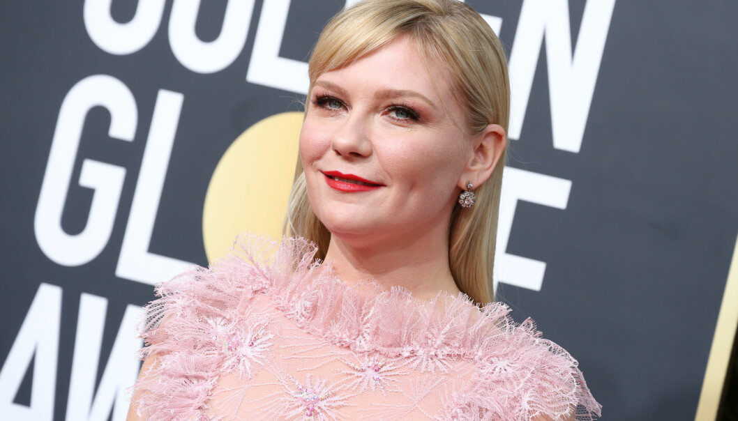 Kirsten Dunst har svenskt påbrå via sin mormor. Foto: Shutterstock/TT Kirsten Dunst på röda mattan under Golden globe awards i januari 2020.