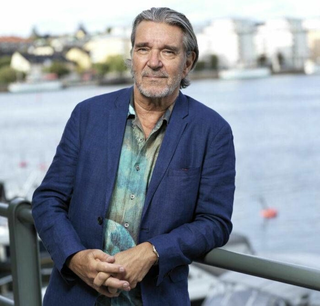 Kjell Bergqvist vid vattnet i Stockholm.