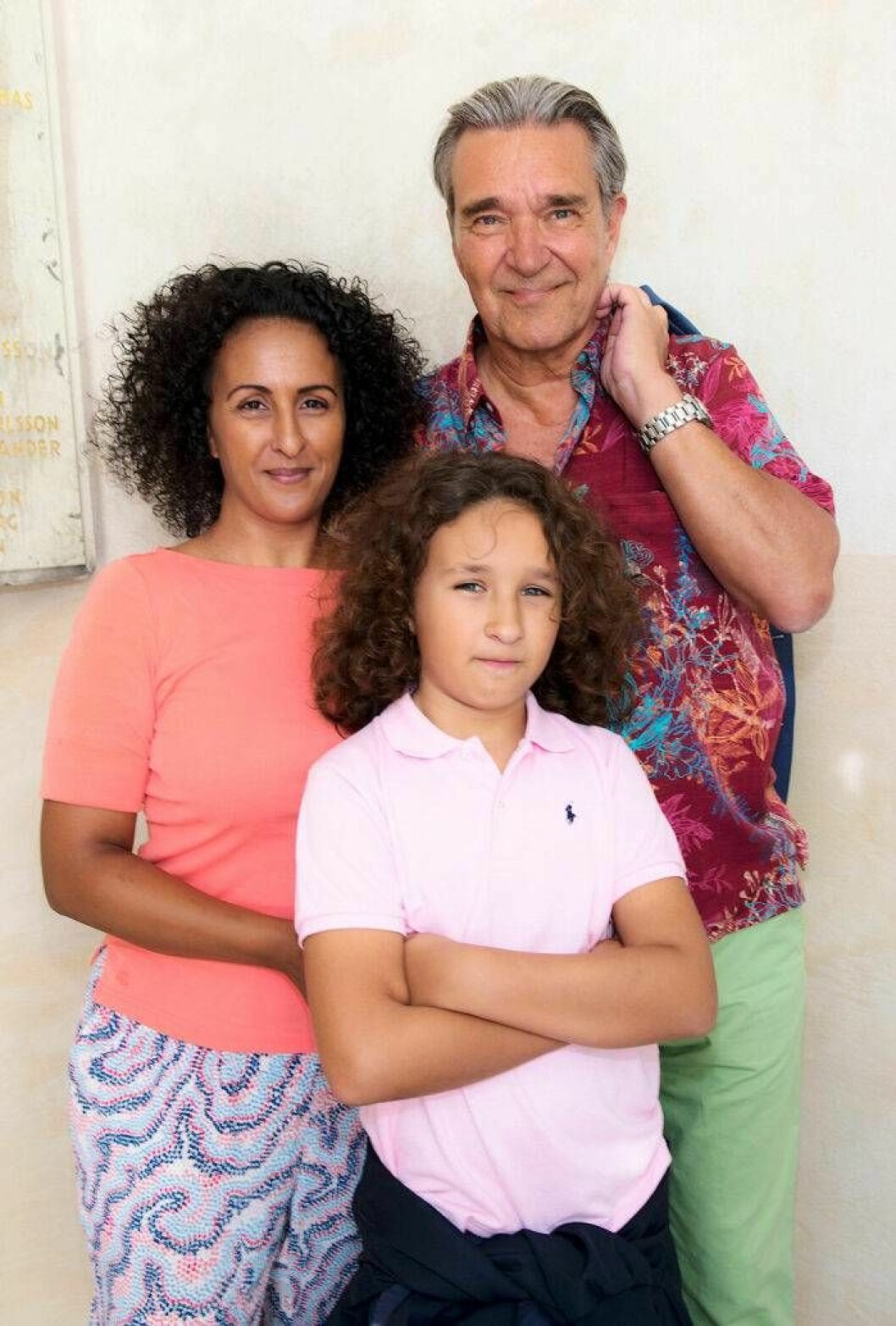Kjell Bergqvist, 65,  med hustrun Karin, 47, och deras gemensamma son Leo, 11. 