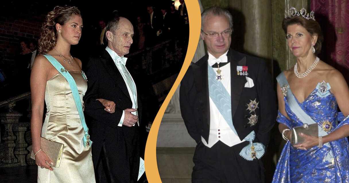 Prinsessan Madeleine och drottning Silvia i vackra nobelklänningar från år 2000.