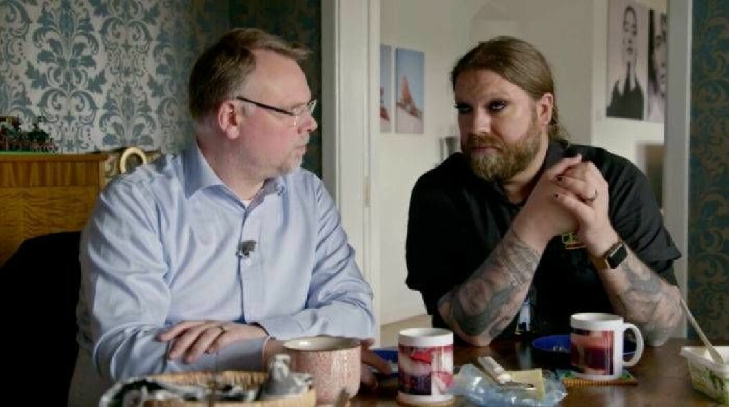 Anders och Rickard Söderberg i det gemensamma hemmet i Malmö. Foto: TV4 Anders och Rickard Söderberg i det gemensamma hemmet i Malmö.