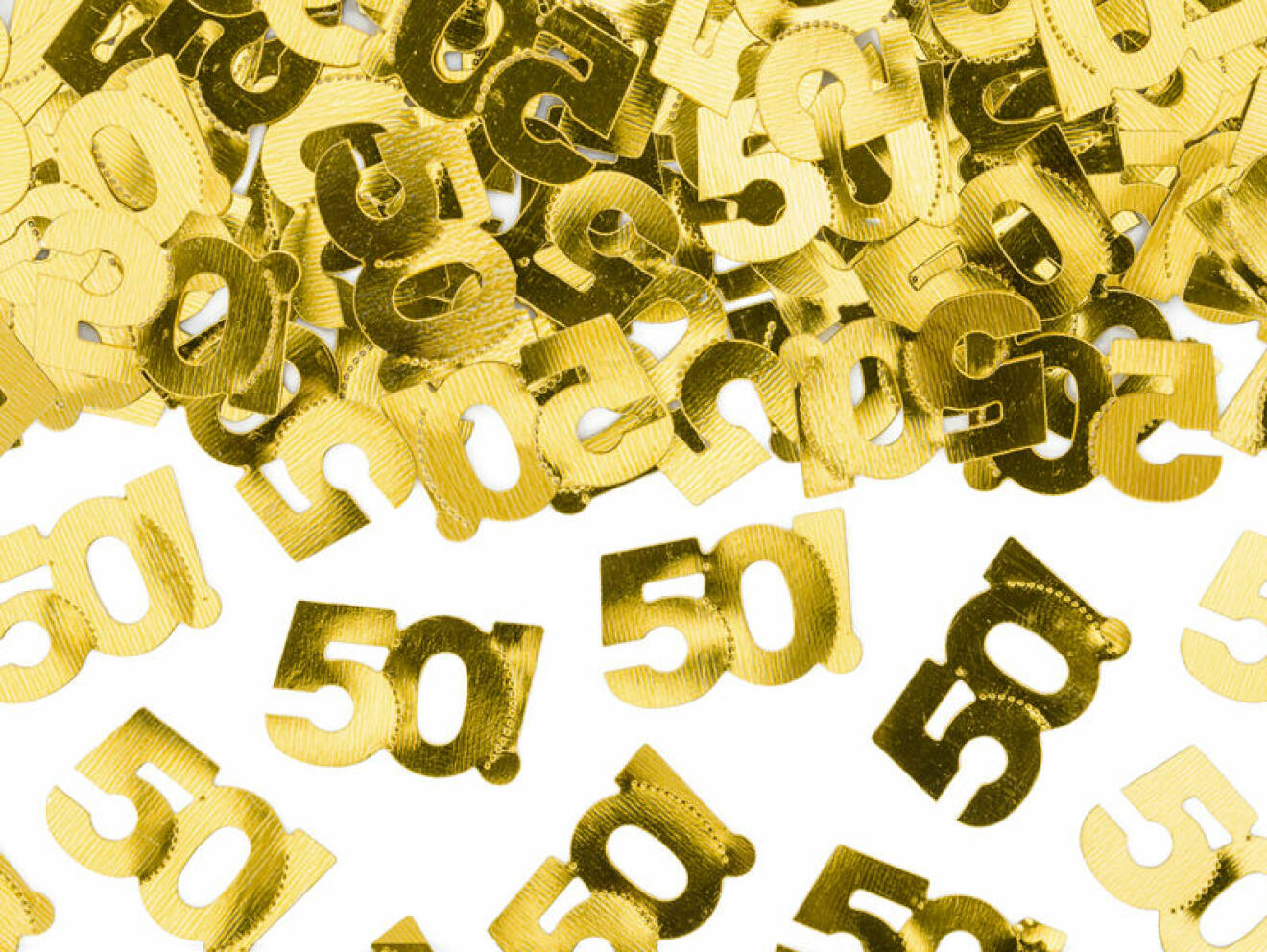 50-årsfest guld konfetti