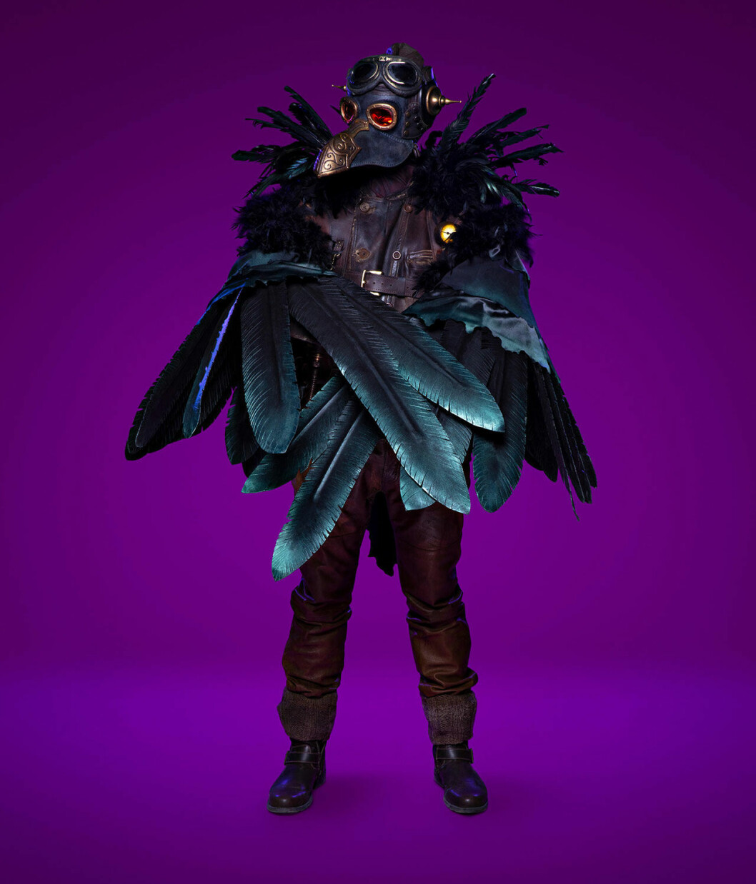 Korpen som är med och tävlar i Masked singer Sverige.