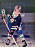 Kristoffer Johansson som barn med hockeymundering.