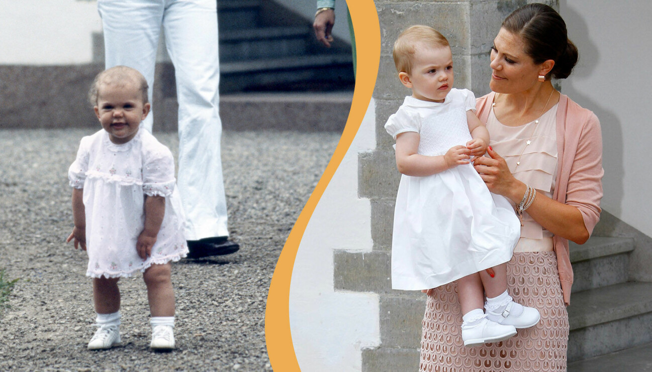 Kronprinsessan på Victoriadagen 1978 samt 2013.