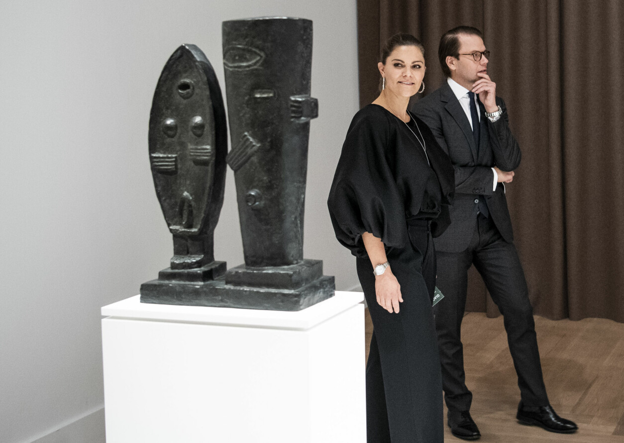 Kronprinsessan Victoria och Prins Daniel besöker Giacometti utställningen på Moderna Museet i Stockolm.