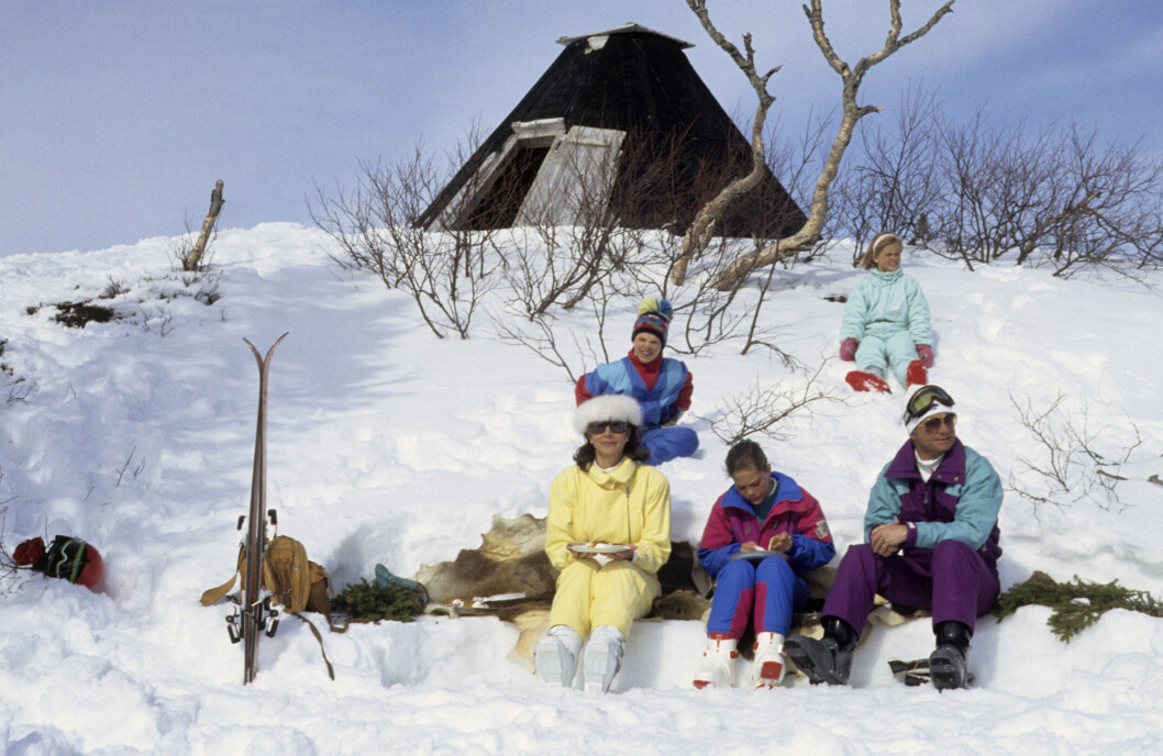 Kungafamiljens skidresa 1990.