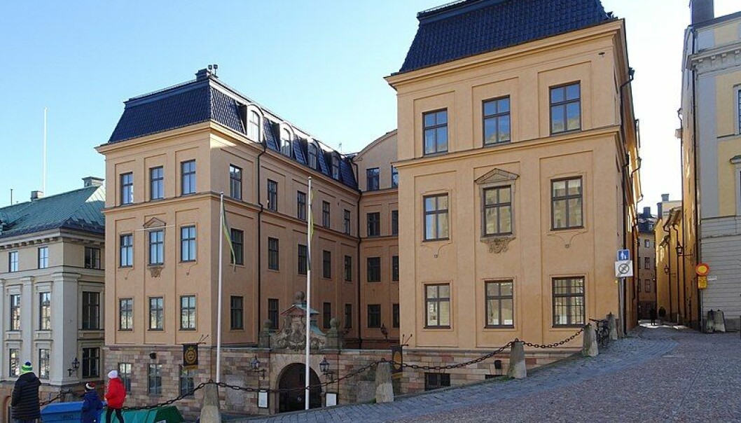 Händelsernas centrum. Här på Kungliga Myntkabinettet i Stockholm försvann under en rad år mynt värda miljen kronor. Bild: Wikimedia Commons Kungliga Myntkabinettet på Slottsbacken i Stockholm