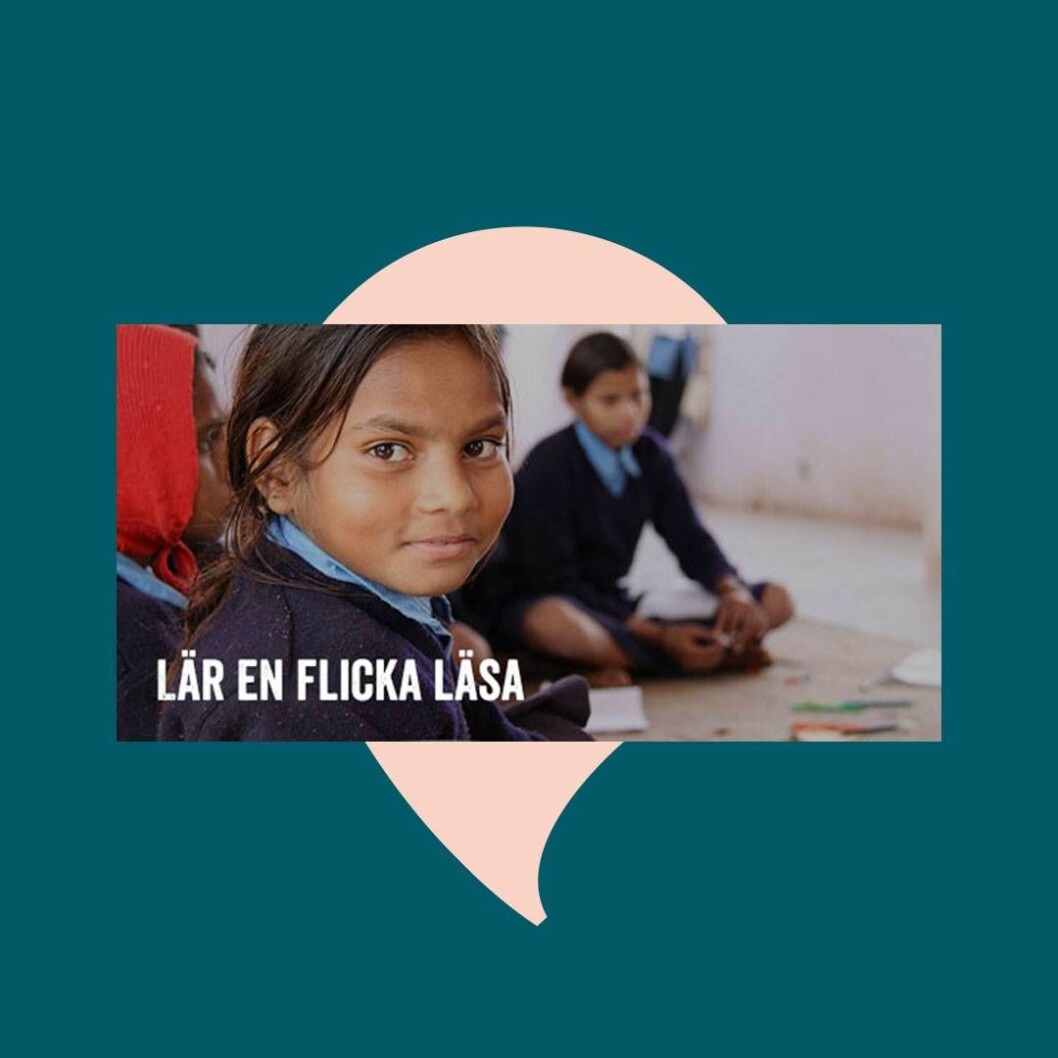 Lär en flicka läsa 