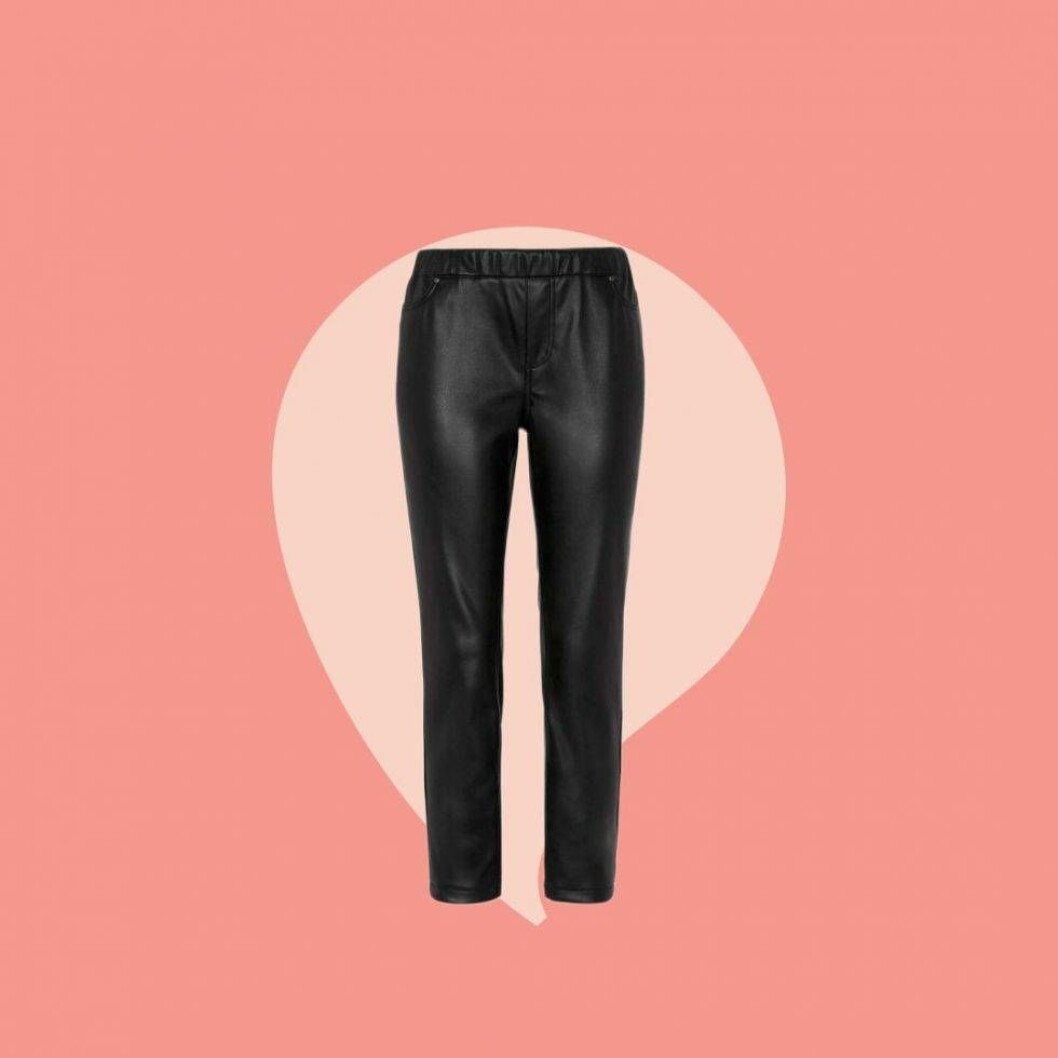 Leggings i läderimitation – alla storlekar