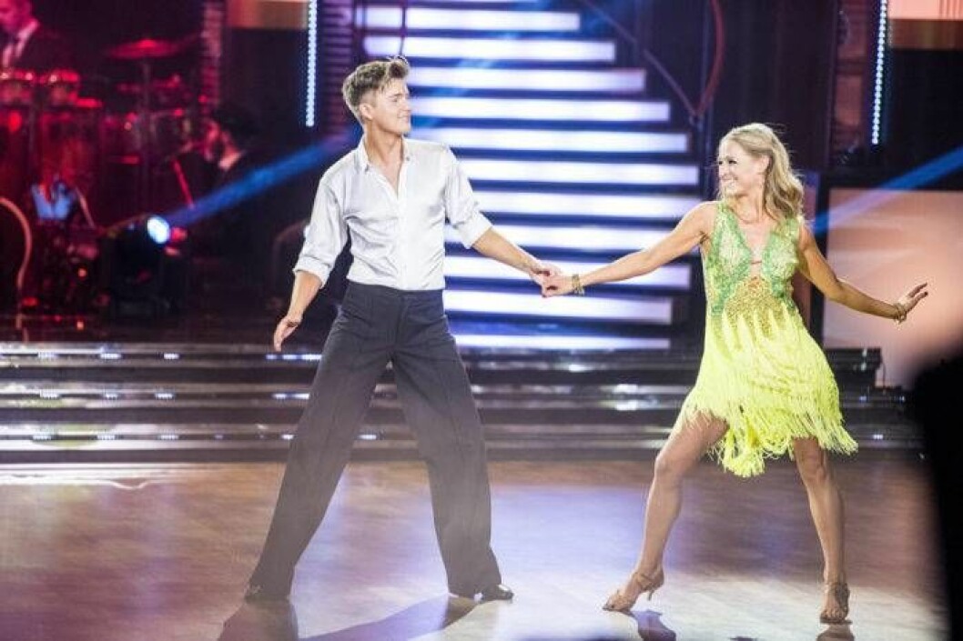 Daniel Norberg och Maria Zimmerman i <em>Let’s dance</em> i TV4. Bild: Peter Wixtröm/Aftonbladet/IBL Daniel Norberg och Maria Zimmerman i "Let