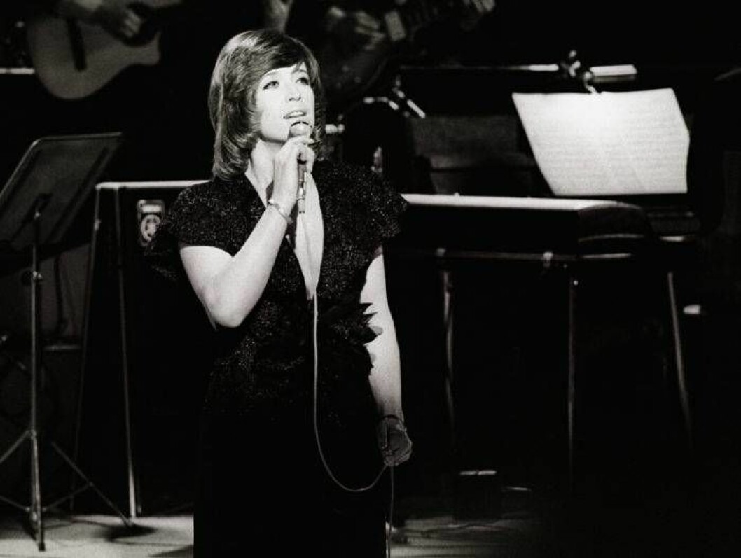 Barbro "Lill-Babs" Svensson på scen 1973.