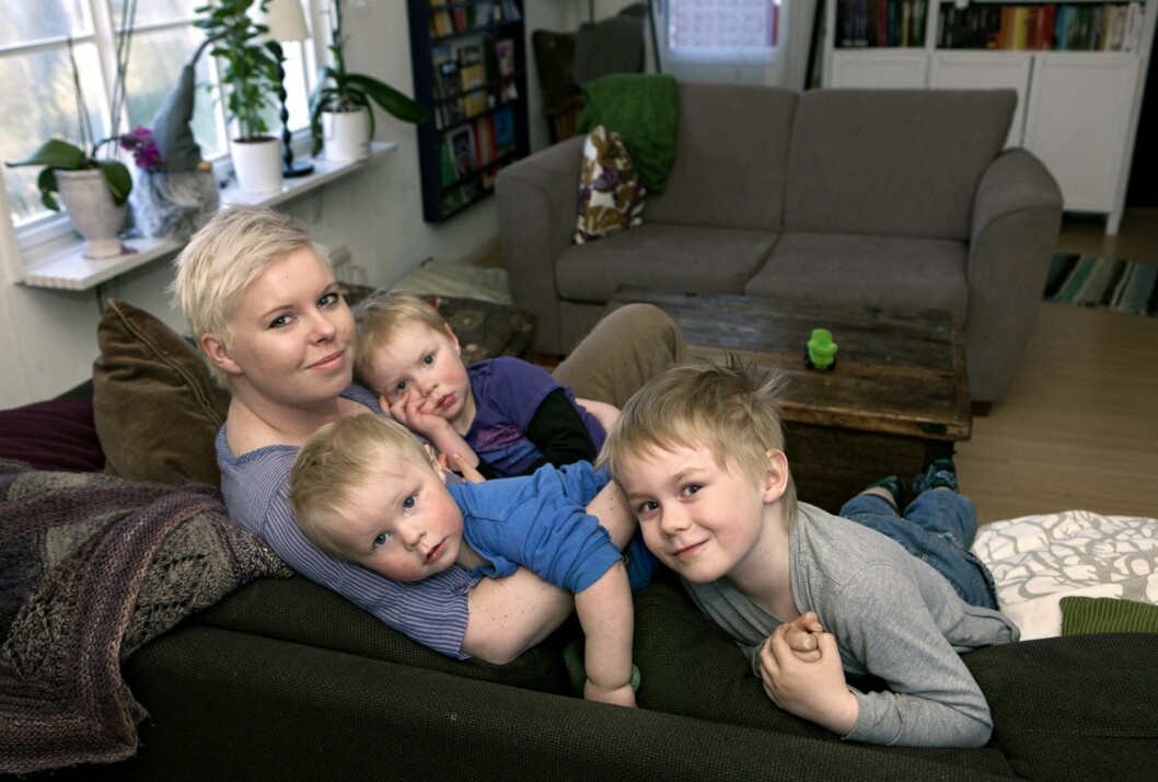 Varje dag med barnen är en gåva för Lina Baldenäs, som var gravid när hon upptäckte födelsemärket. Foto: Magnus Gotander, Bilduppdraget Lina Baldenäs fick malignt melanom