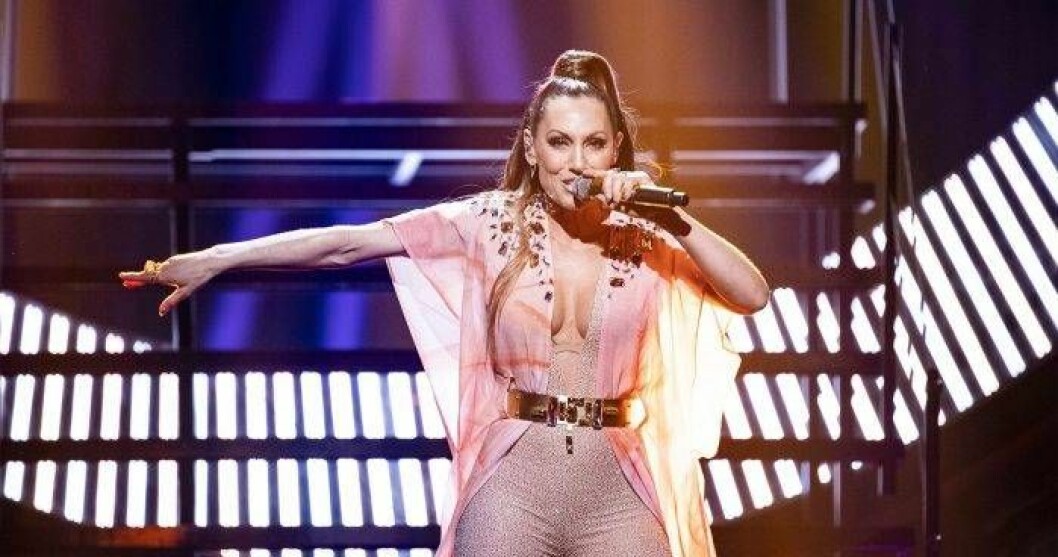 Lina Hedlund. Foto: Peter Wixtröm/Aftonbladet/TT Lina Hedlund under Melodifestivalen 2019.
