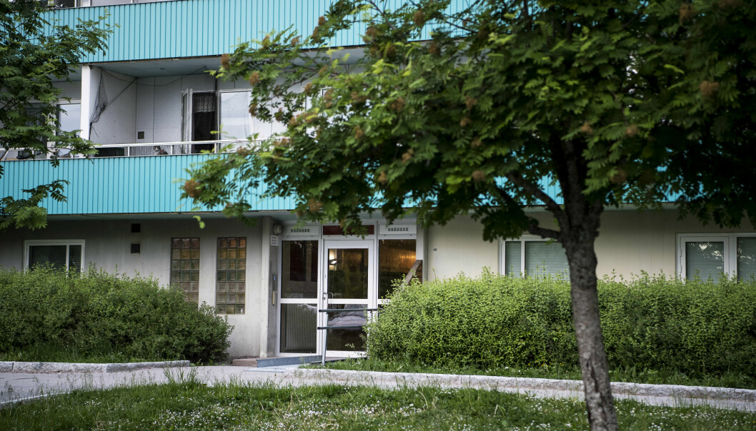 Lägenheten där dubbelmördaren i Linköping bodde.