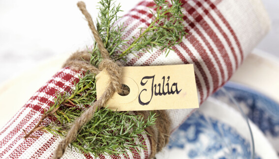 Foto: TT Linneservett till juldukningen.