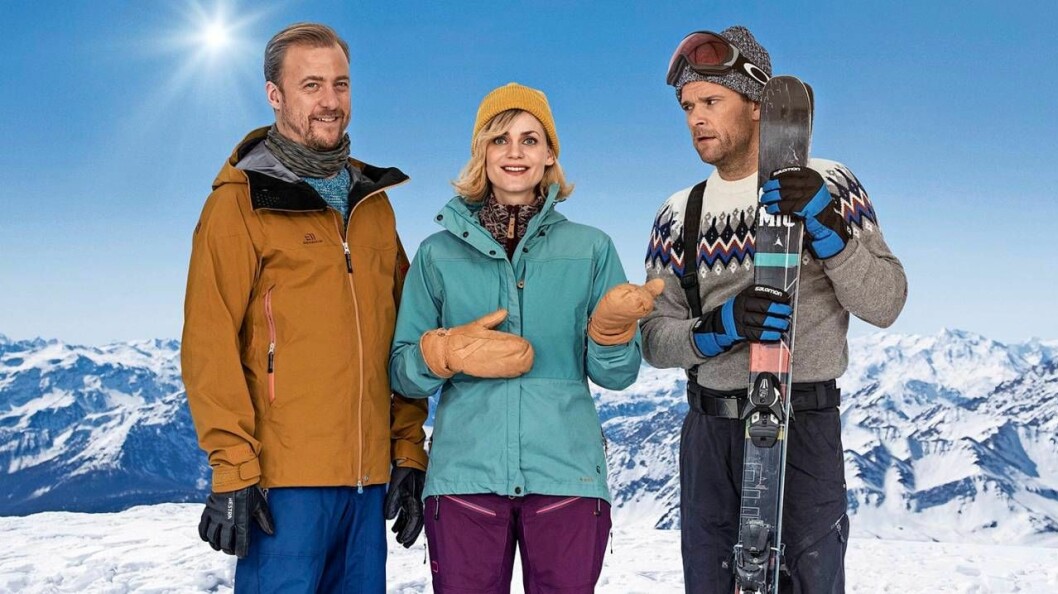 Liv Mjönes med sina motspelare Erik Johansson och Peter Magnusson. Foto: Stella Nova film Liv Mjönes med sina motspelare Erik Johansson och Peter Magnusson under inspelningen av Tills Frank skiljer oss åt