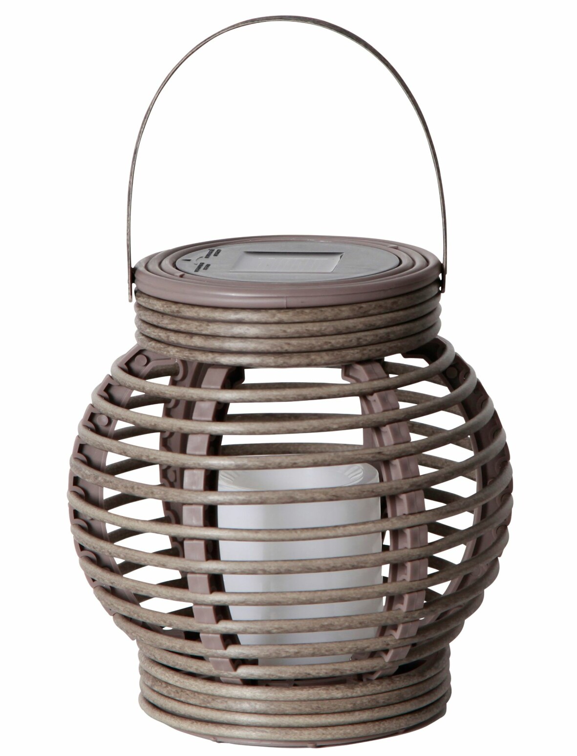 Lykta med solceller.