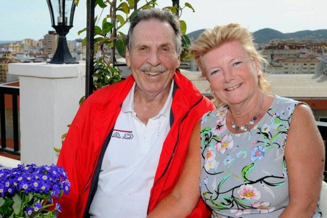 Janne ”Loffe” Carlsson och Gurianne Sandven i Spanien i mars i år. Foto: Cecilia Österberg/IBL Bildbyrå Janne Loffe Carlsson och Gurianne Sandven