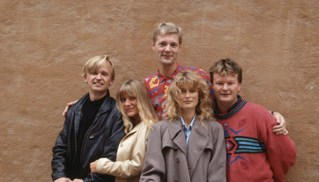 Lorrygänget 1992: Johan Ulveson, Ulla Skoog, Claes Månsson, Gunnel Fred och Peter Dalle.