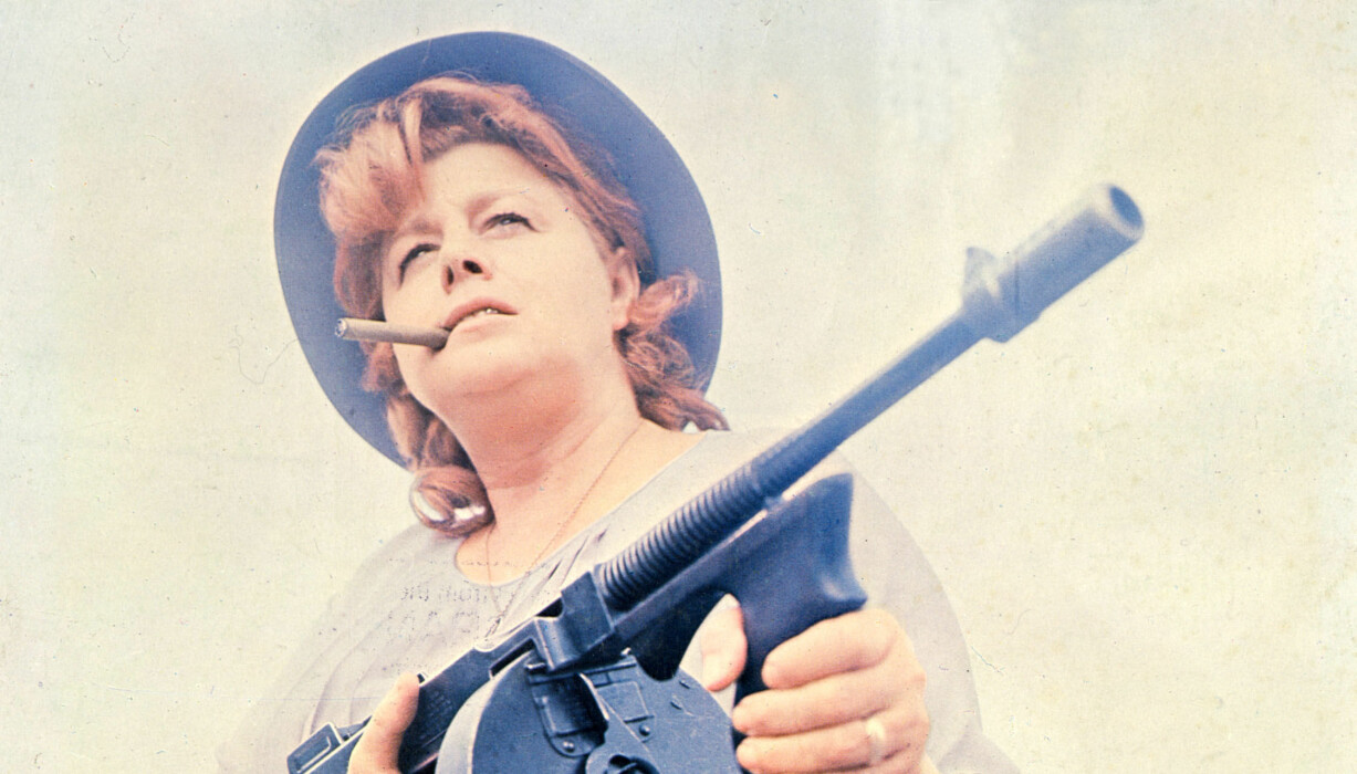Shelley Winters som "gangstermorsan" Ma Barker i filmen Bloody Mama 1970. Shelley Winters som Ma Barker i filmen Bloody Mama