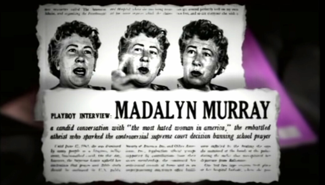 Madalyn, här i en intervju med Playboy, lyckades få bibelläsningen ur kommunala skolor 1963. Madalyn intervjuades i Playboy