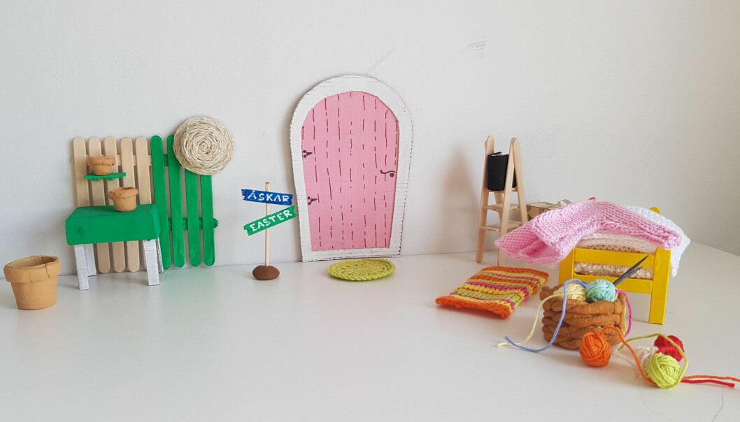 Miniatyrföremål tillverkade av Madeleine Mac Donald i Sundsvall.