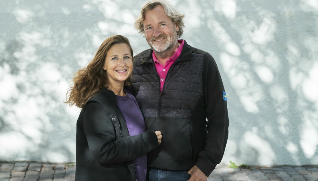 Malin Olrud med kärleken Peter Larsson.