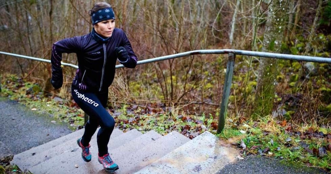 Nu har Caroline, 51, kommit igång med sin träning igen efter att hon blev bättre från sin migrän.