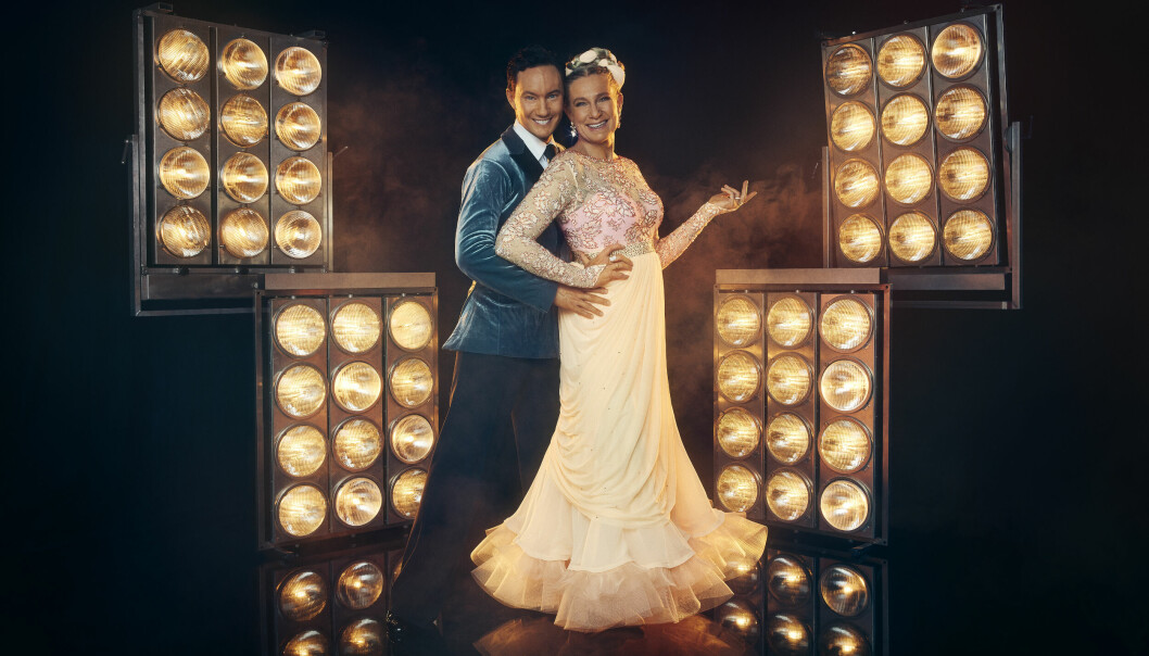 Pressbild på Marie Mandelmann och Jonathan Näslund som tävlar tillsammans i Let's dance i TV4 2022.