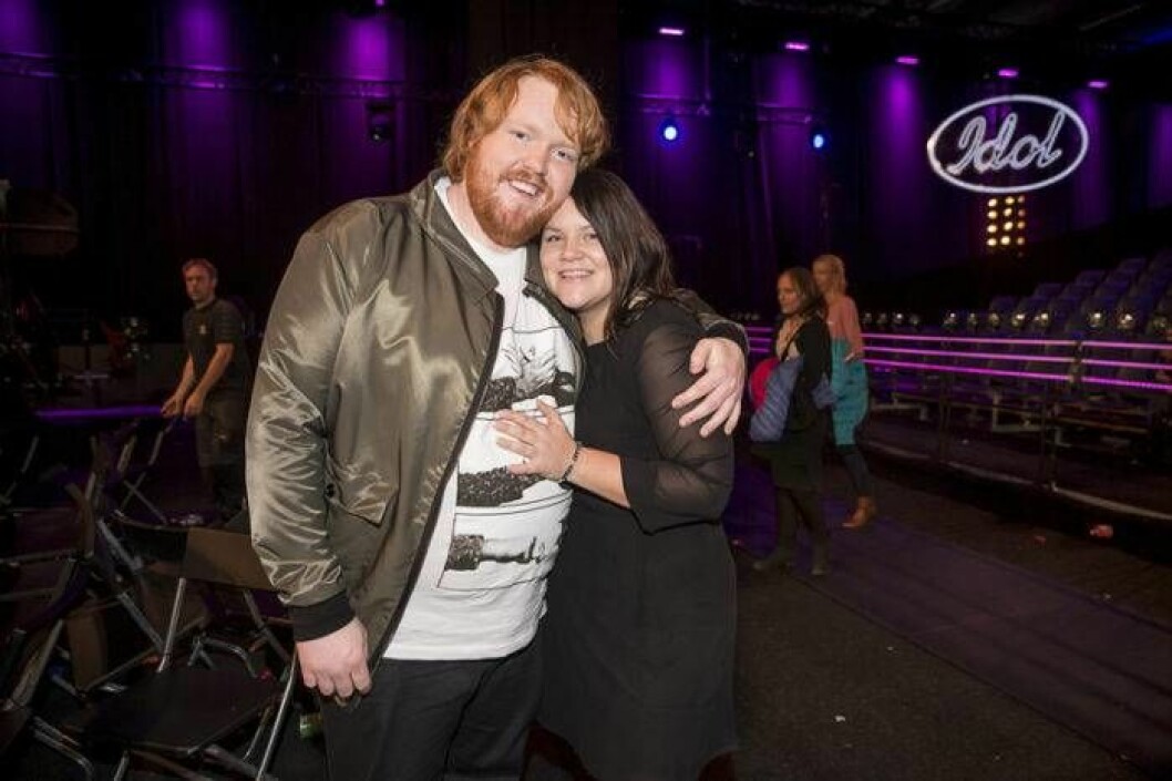 Martin Almgren och ex-sambon Ida Sjöberg under Idol 2015.