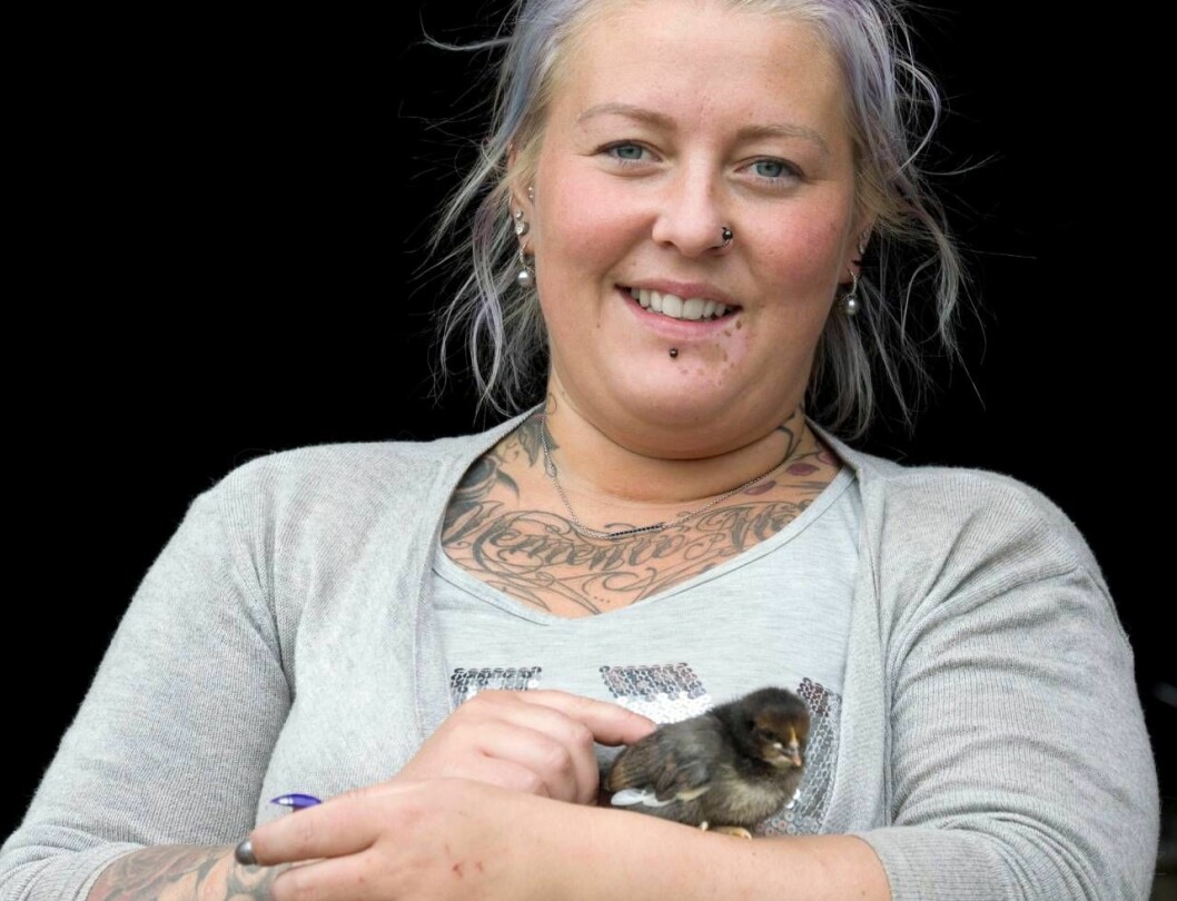 Martina gosar med en fågel
