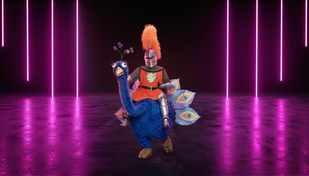 Masken Riddaren i Masked singer Sverige som sänds i TV4 våren 2022.