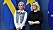 Melinda Jacobs tillsammans med socialminister Lena Hallengren när lex Lilla hjärtat presenterades.