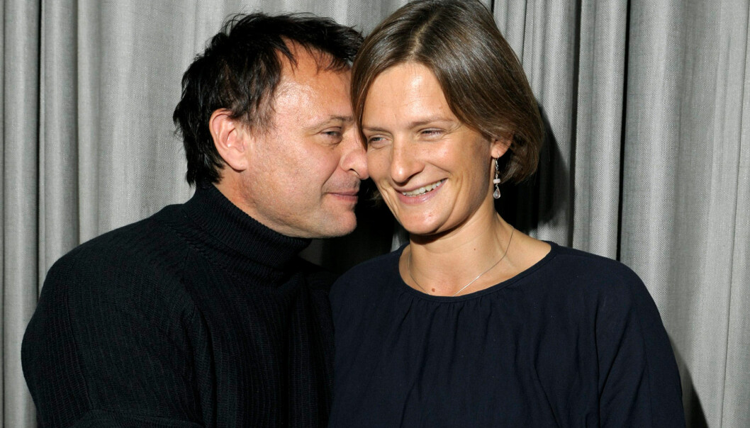 Michael Nyqvist med hustrun Catharina
