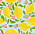 mönstrad trikå - prickigt tyg med citroner i grönt, gult, blått och rosa