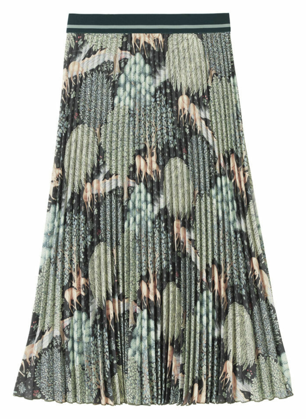 Plisserad kjol William Morris mönster H&M