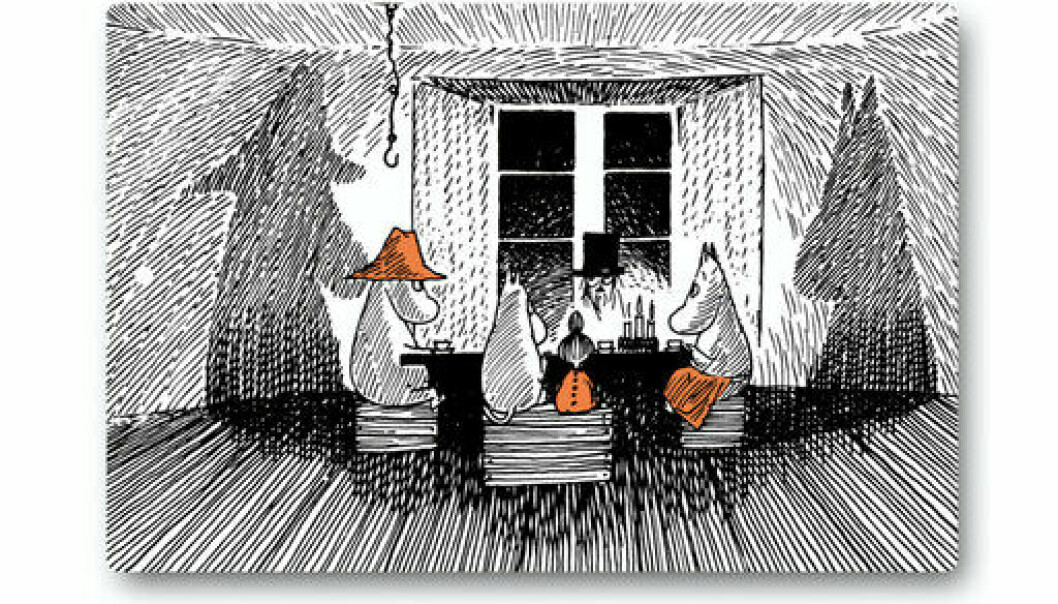 Skärbräda med Muminmotiv